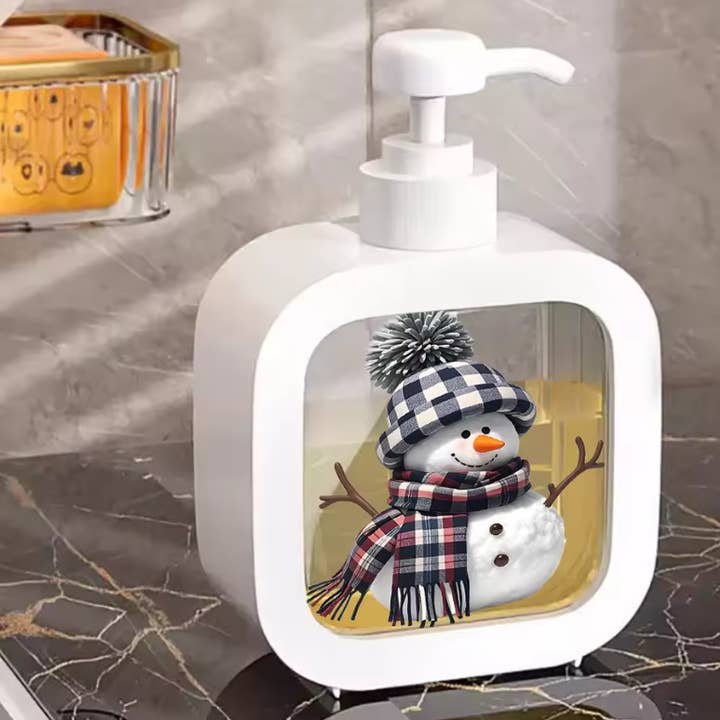 Glazen Sneeuwpop Zeepdispenser – Schattige Dispenser voor Keuken/Bad voor wholesale door Buddha Ayurveda