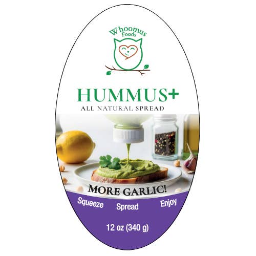 Whoomus Hummus - Wholesale Dip - 12oz - 8 Pack All Natural Gourmet Hummus Spread M.G! Flavor2