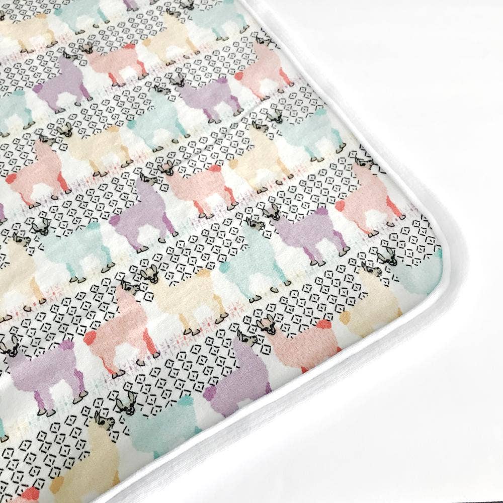 Sunny Day Designs - Wholesale Bedding Blanket - Kids & Baby - Lovely Llamas Organic Cotton Baby Blanket1