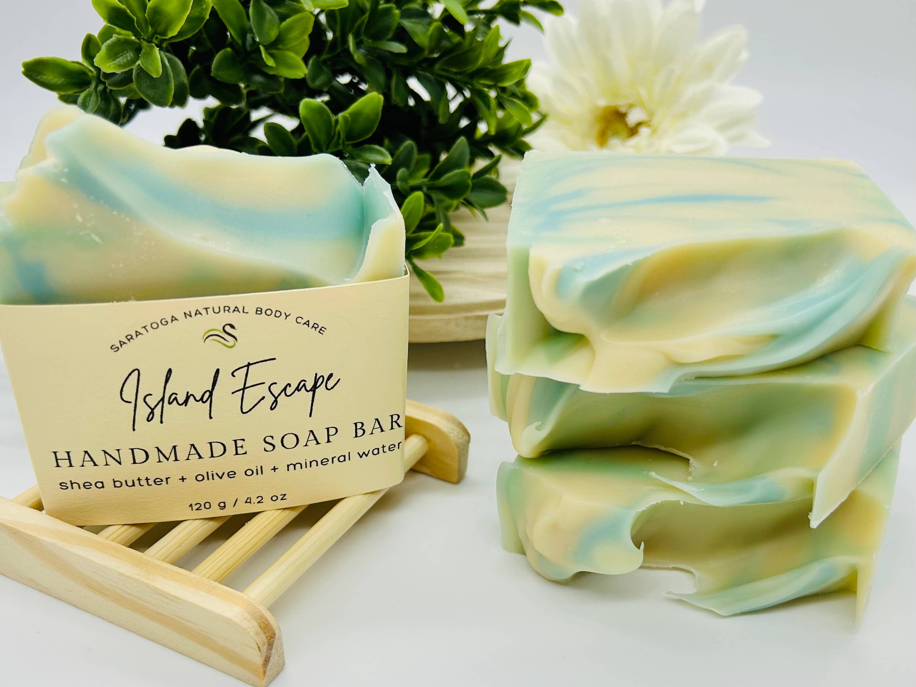 SARATOGA SOAP COMPANY - Wholesale Bar Soap - Island Escape Tropical Handmade Soap Bar VEGAN COLD PROCESS4