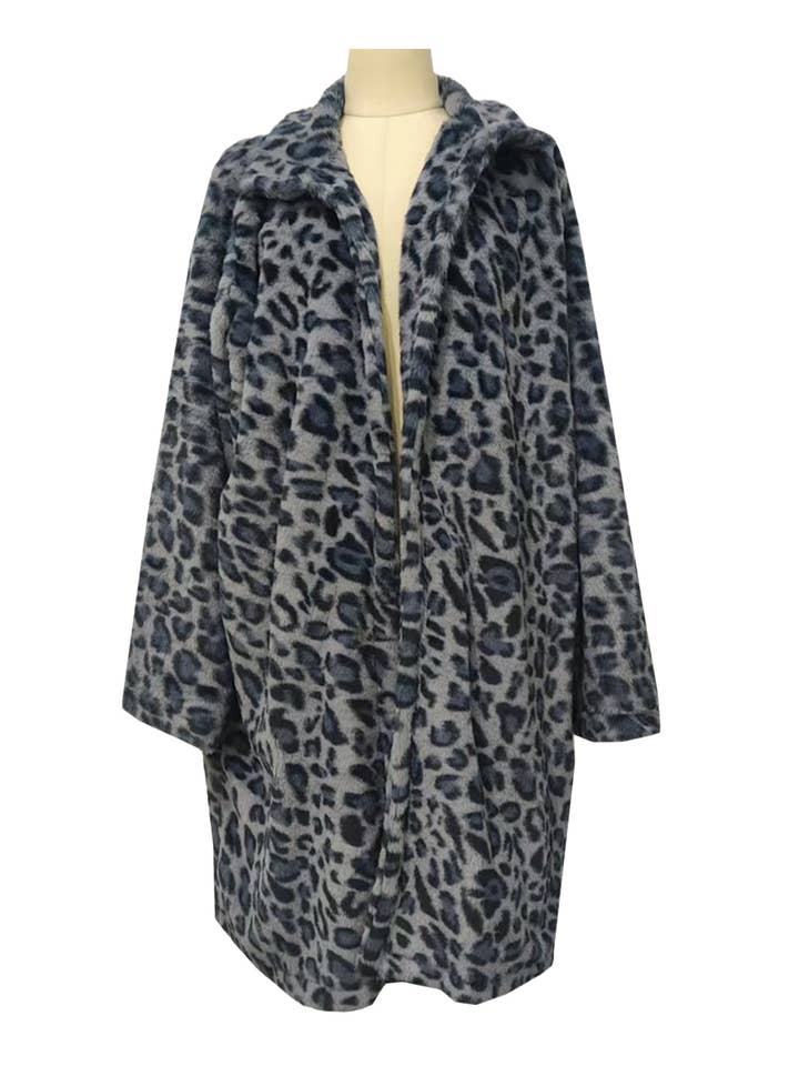 HIDDENBRAND - Wholesale Coat - Women's - Fluffy Vintage Wild Leopard Print Faux Fur Coat9