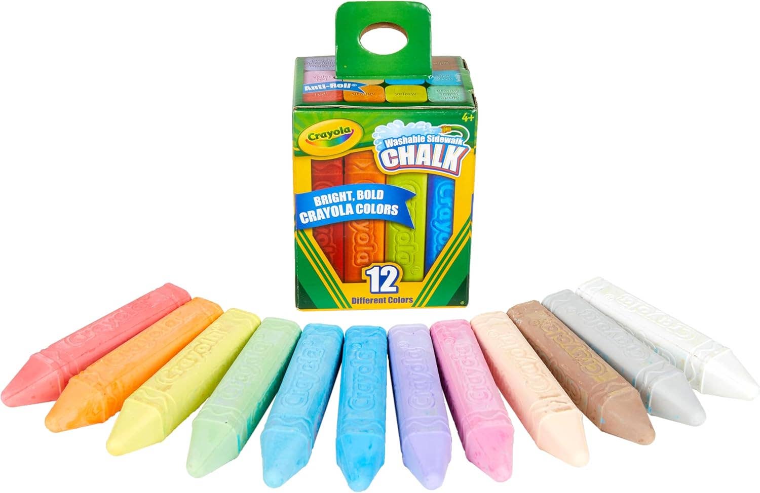 Innovarix - Vendita all'ingrosso Gesso - Gessetti Lavabili per Marciapiede Crayola - 12 Colori2