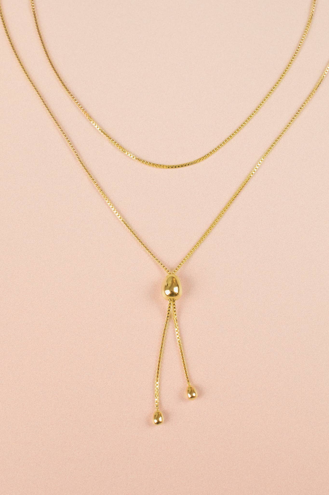 Cold Gold - Wholesale Y-Neck/Lariat Necklace - The Infinity Bolo Necklace in 14k Gold3