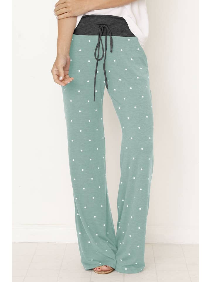 EG fashion - Wholesale Pants - Women's - Polka Dot Drawstring Pants