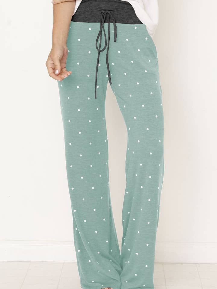 Plus Polka Dot Drawstring Pants for wholesale by EG fashion