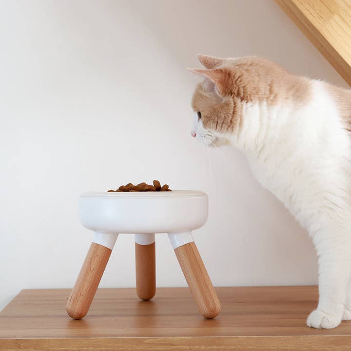 Pets So Good - Wholesale Pet Bowl - Cat/Dog - Oreo Elevated Pet Table Wood . Beech . Tall1