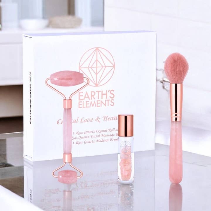 Earths Elements Wholesale - Wholesale Face/Beauty Roller - Crystal Love & Beauty Set