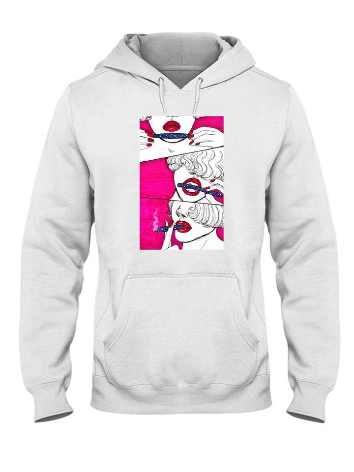 Pink Smoke Hoodie for engroshandel hos D. Ridley Designs