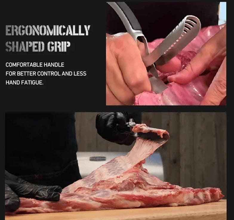 VIGOR - Wholesale Kitchen Tool/Gadget - Stainless Steel Rib Prep Tool Membrane Remover Ergonomic6