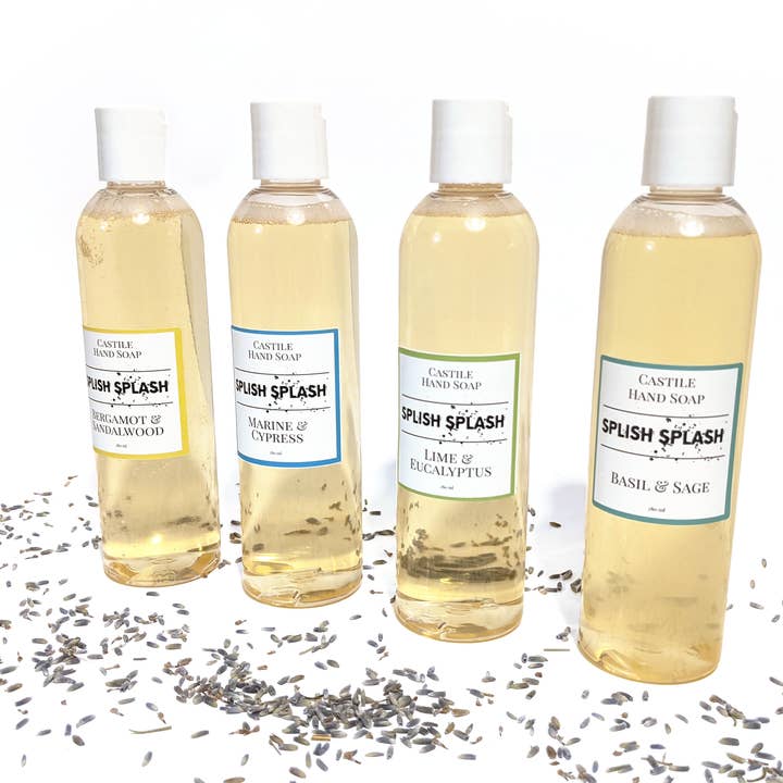 Splish Splash Handmade Products - Wholesale Hand soap/wash - Castile Gentle Liquid Olive Oil Hand Soaps (Medium) & Vegan4