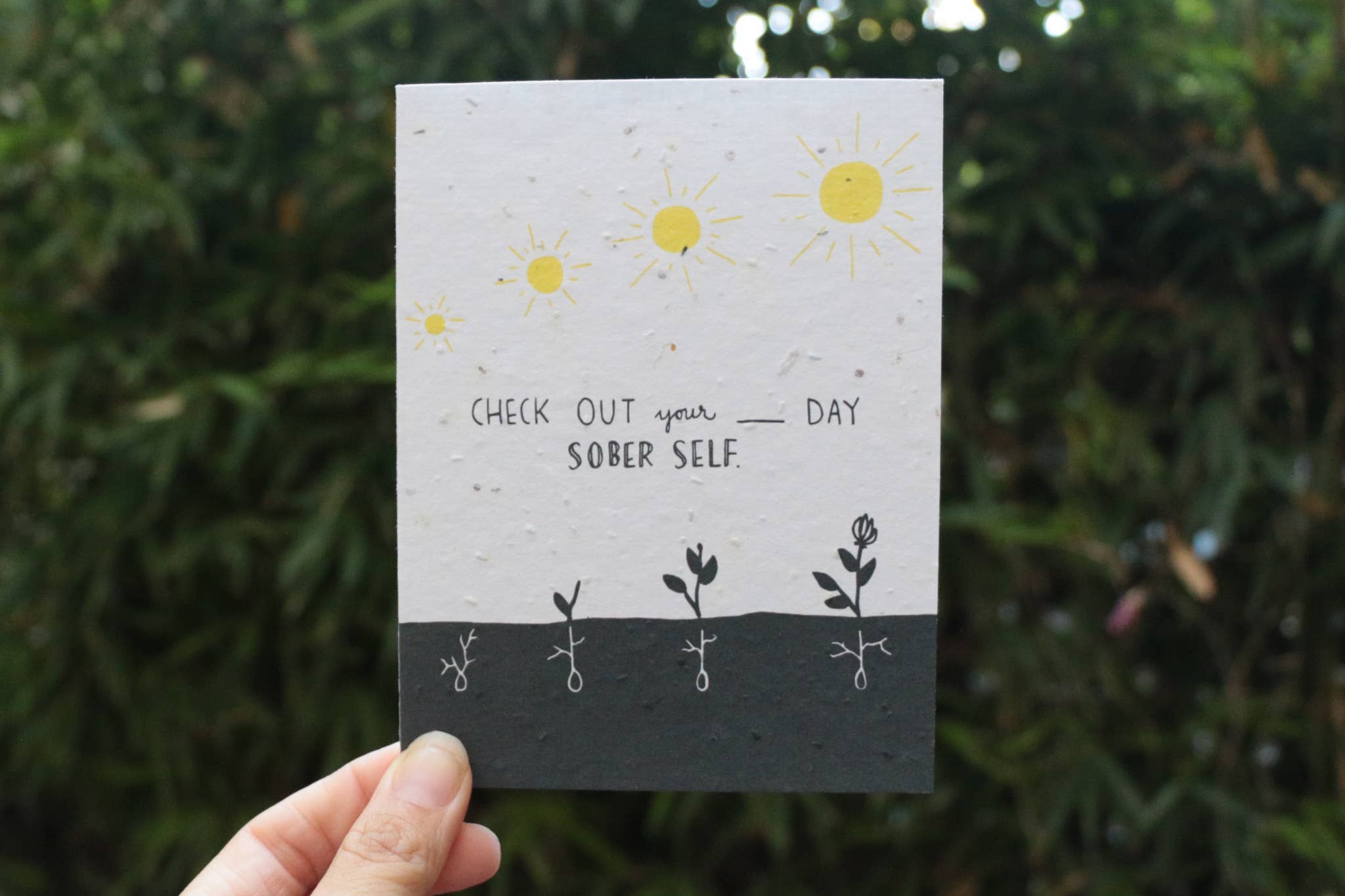 Thoughtful Human - Wholesale Everyday Greeting Card - Sober Self Plantable Wildflower Seed Card2