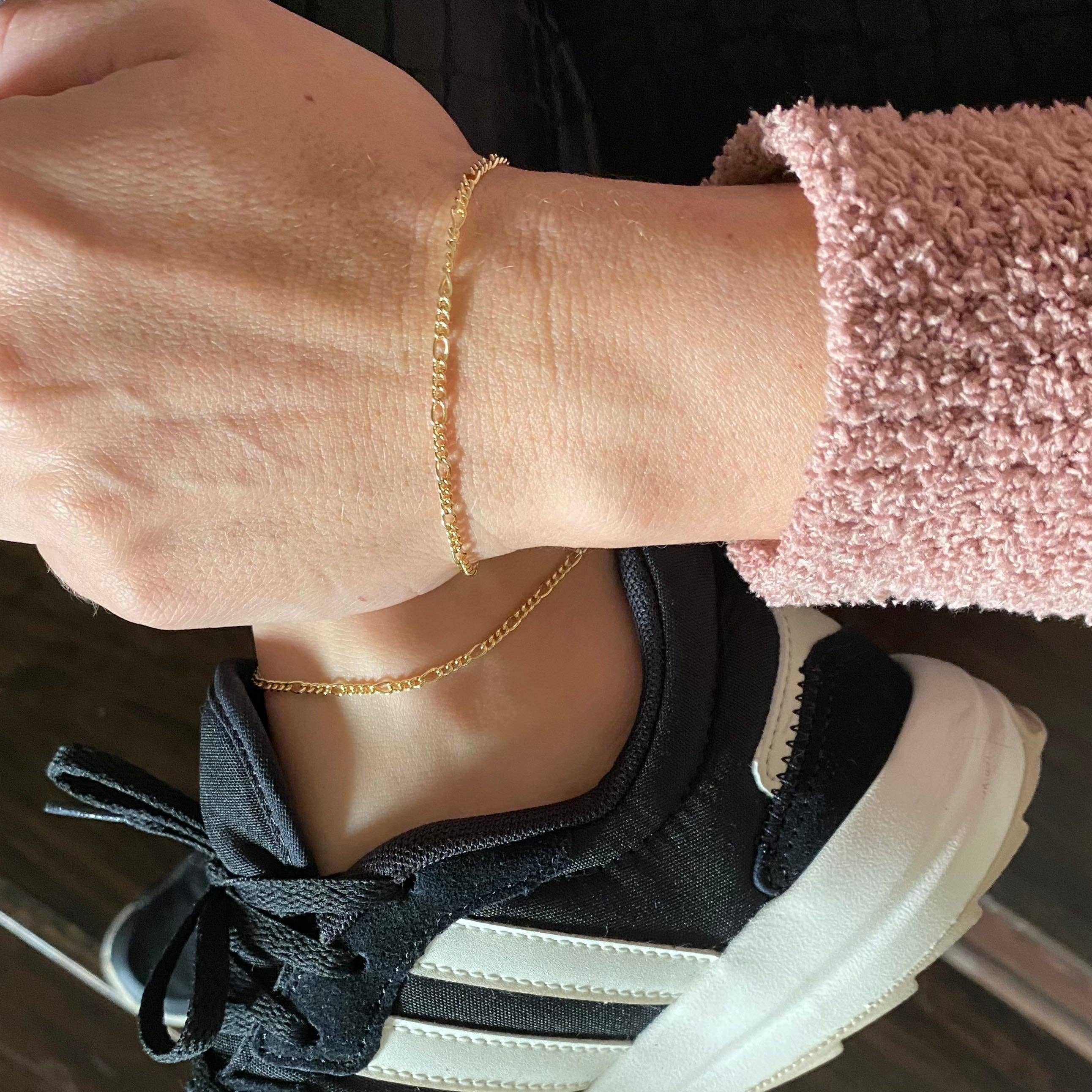 GoldFi - Wholesale Link & Chain Necklace - 18k Gold Filled 2mm Rounded 3x1 Figaro Chain5