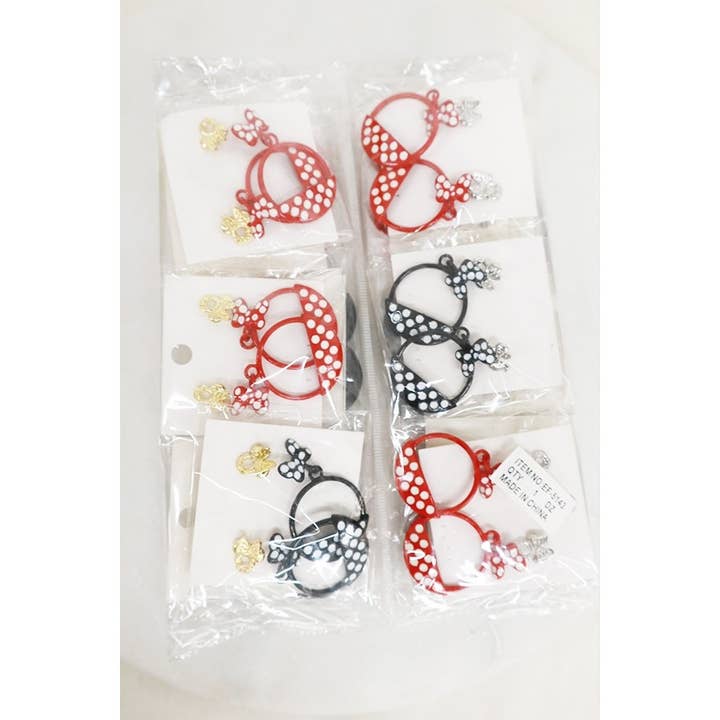 MIX COLOR Polka Dot Dangle Earring Set for wholesale on Faire