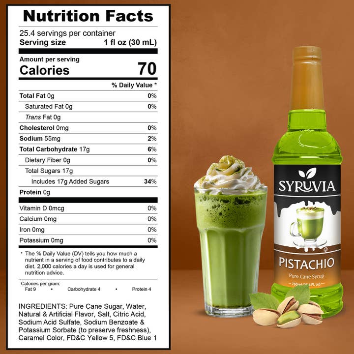 Syruvia - Vente Sirops aromatisés - Sirop de pistache2