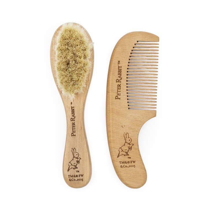 Robert Frederick Ltd - Wholesale Hair brush/comb set – Kids & baby - Peter Rabbit Baby’s Brush, Comb & Enamel Mug Gift Set1