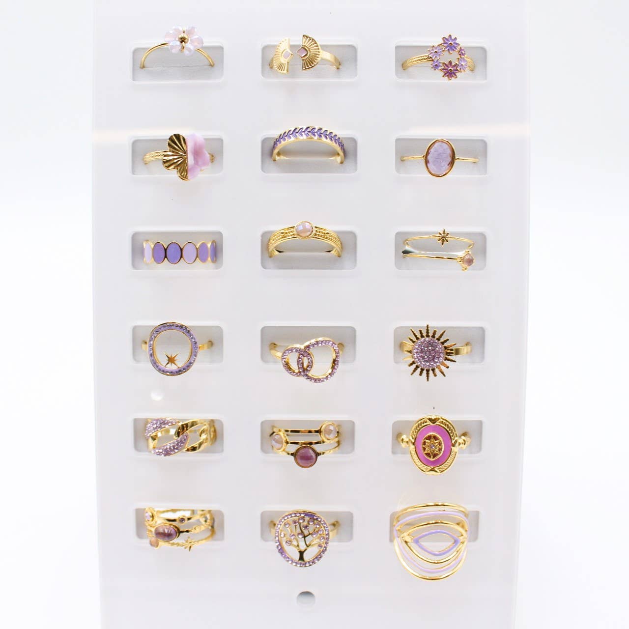 Reference Mode – Engroshandel Smykkesæt – Sæt med 18 justerbare ringe i rustfrit stål1