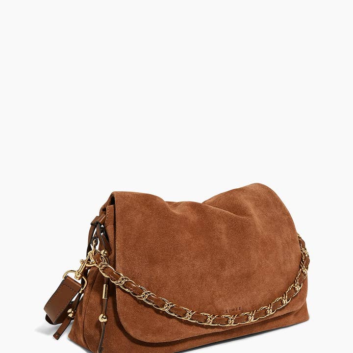 Chestnut Suede Lennon Convertible Crossbody for wholesale on Faire3