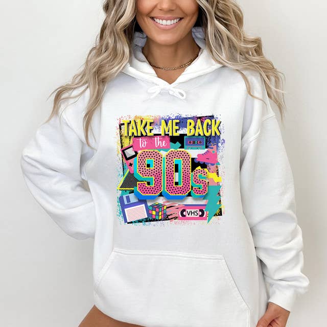 Transfer de chaleur DTF Ramenez-moi dans les années 90 pour la vente par Trendy Transfers