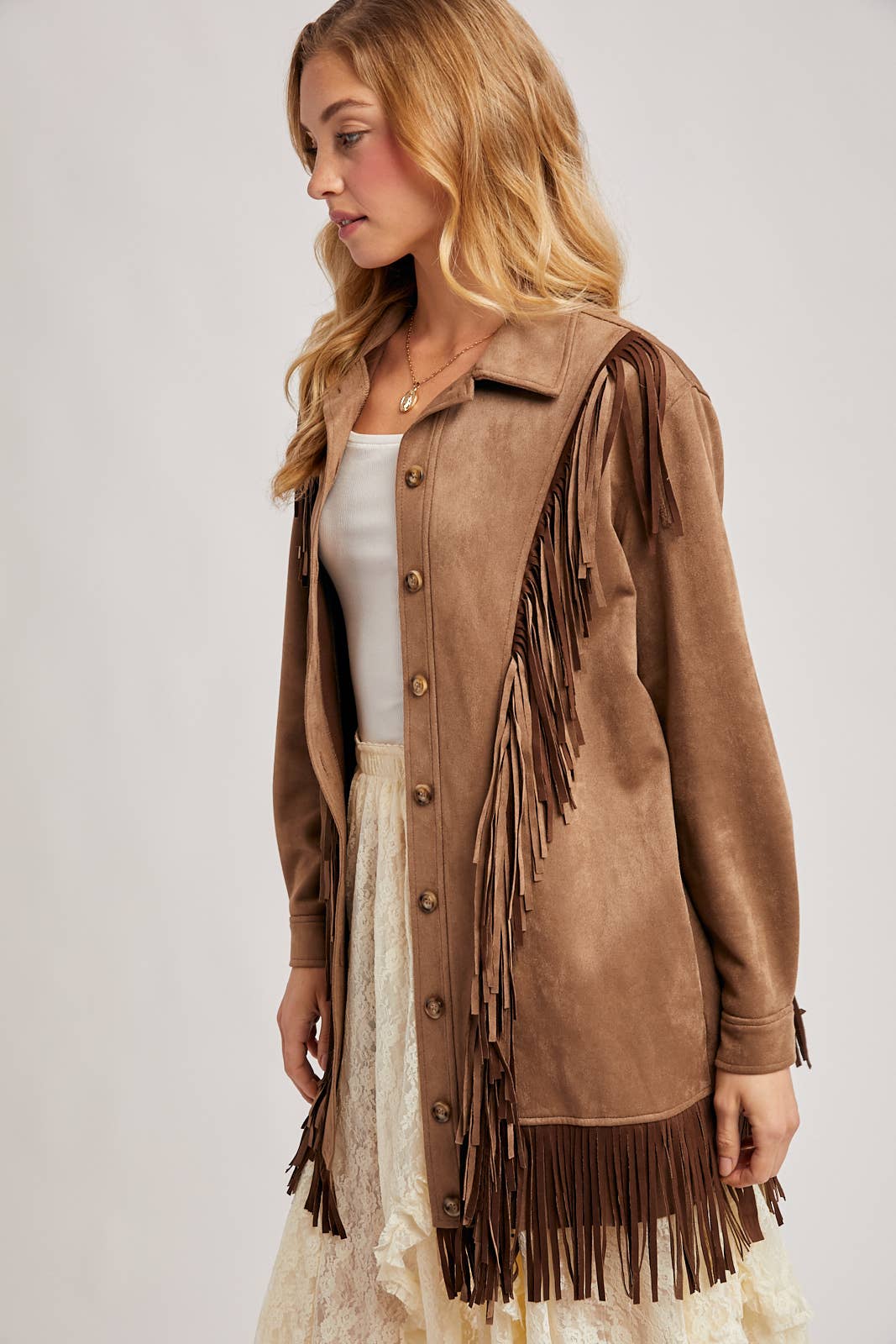 Bluivy - Wholesale Jacket - Women's - VEGAN SUEDE FRINGED JACKET26