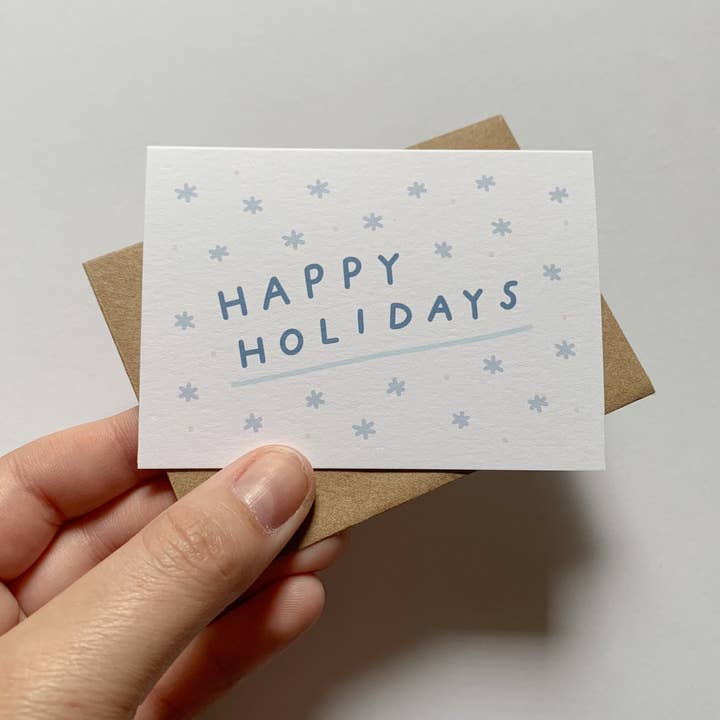 Tiny Enclosure Card - Happy Holidays for wholesale by allie biddle