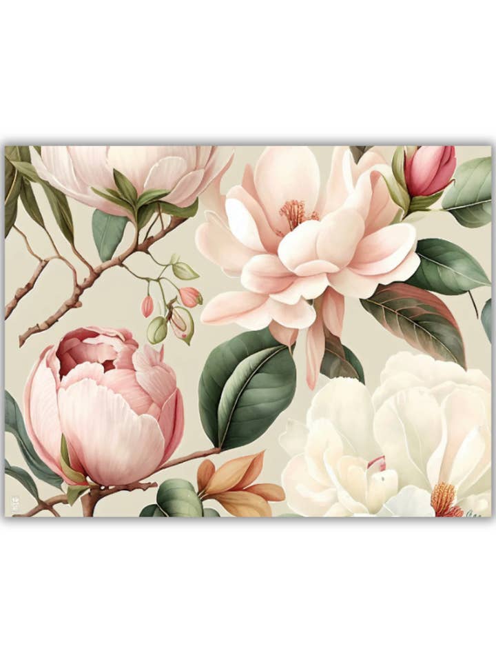 Magnolias & Peonies Notecards for wholesale by Be Amazing Paper Company