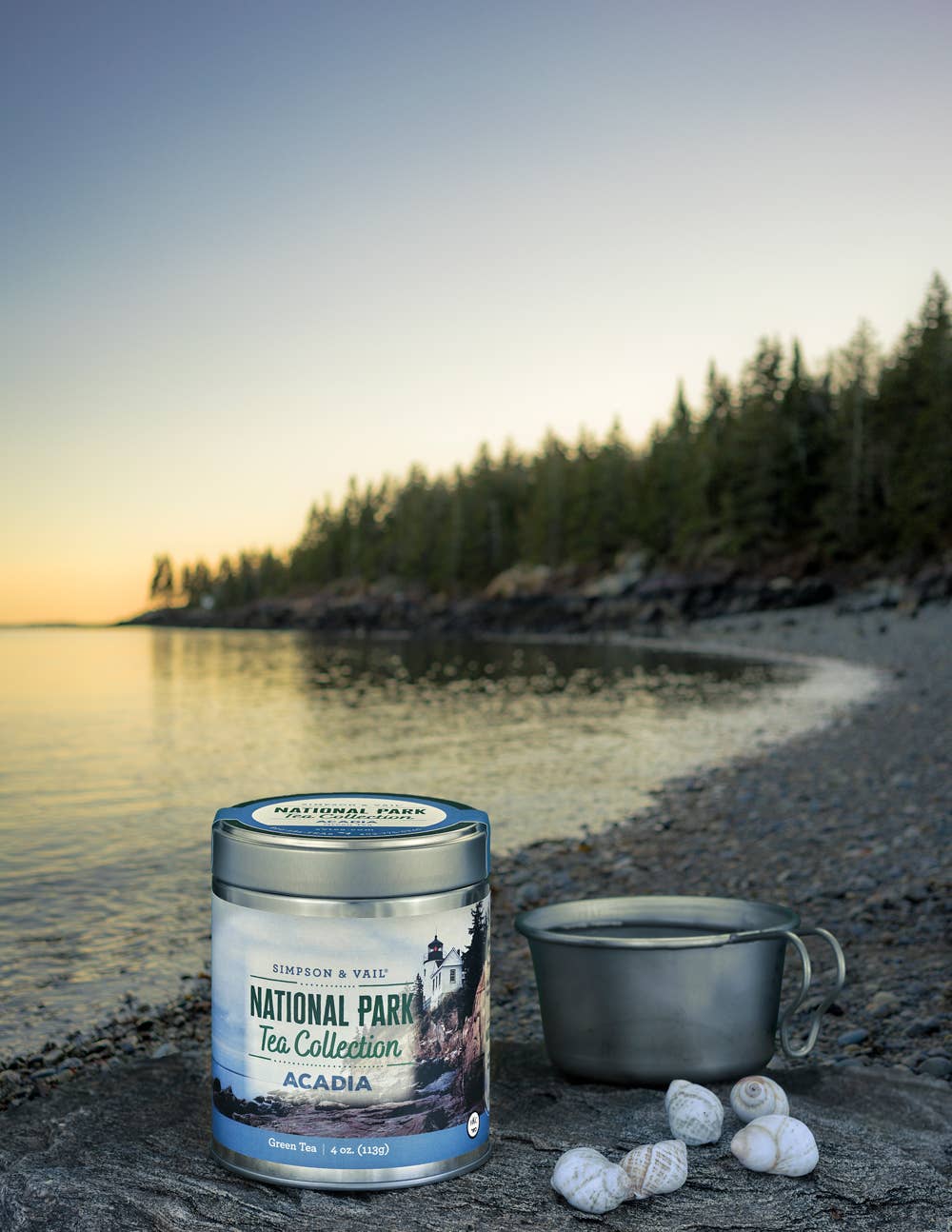 Simpson & Vail - Wholesale Loose Tea - Acadia - National Park Tea - Green Tea - 4 Ounce Tin4