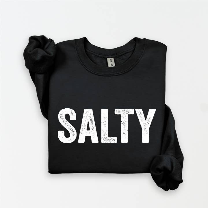 Three Girls Shop - Wholesale Graphic Sweatshirt - Women's - SALTY Fleece Graphic Sweatshirt 1