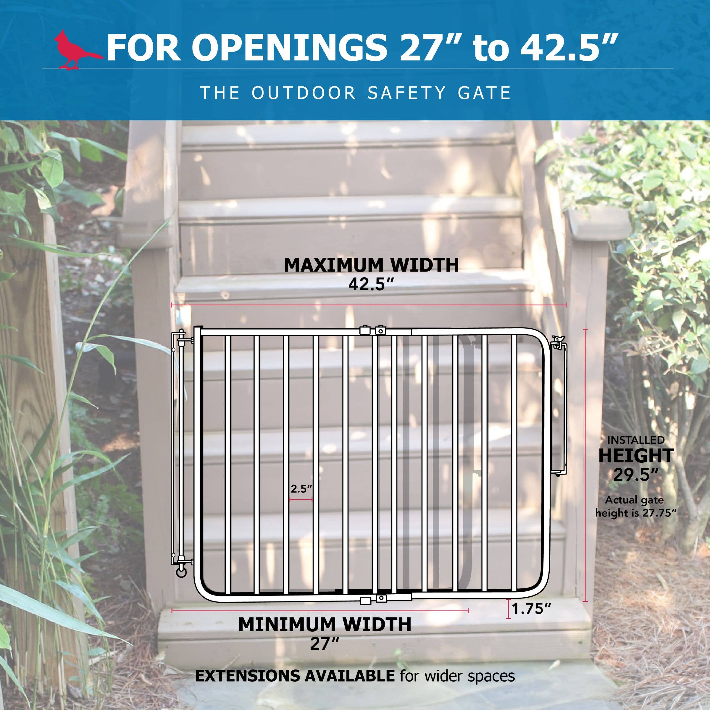 Cardinal Gates, Inc. - Wholesale Pet Folding Gate - Dog - Cardinal Gates Outdoor Safety Gate (Model SS-30OD)3