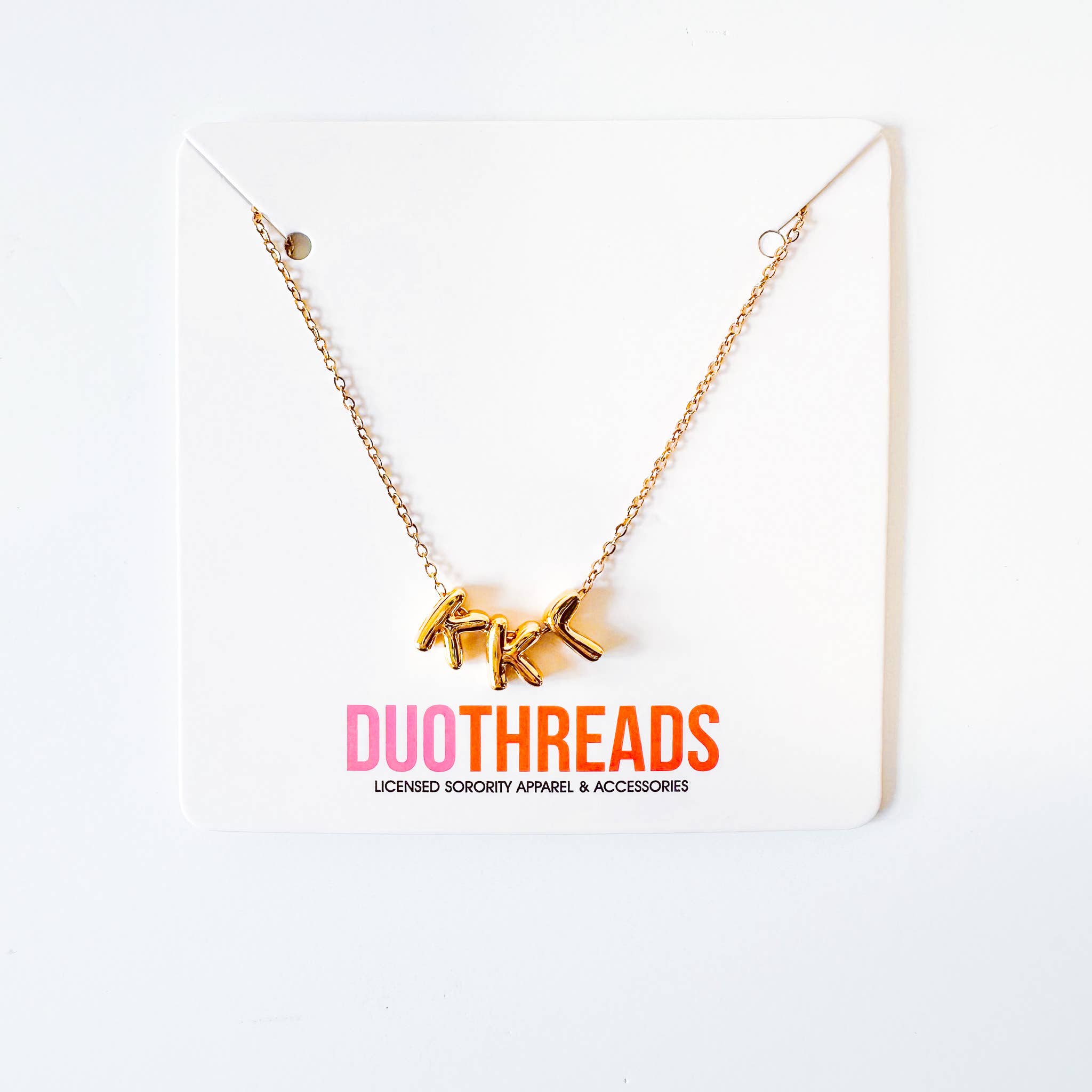 Duo Threads - Wholesale Pendant/Charm Necklace - Bubble Letter Sorority Necklace10