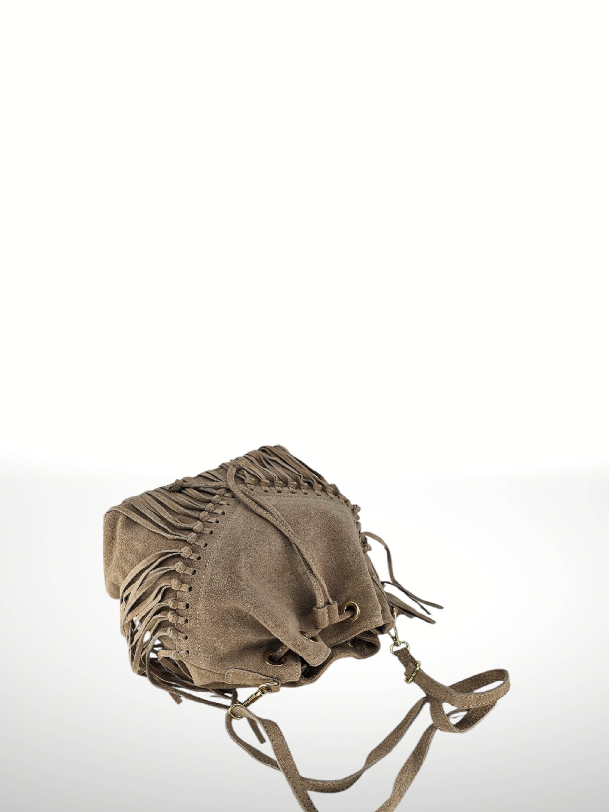 ITALIAN'S LEATHER – Großhandel Schultertasche – Damen – Emanuela Beuteltasche aus Wildleder 22041924