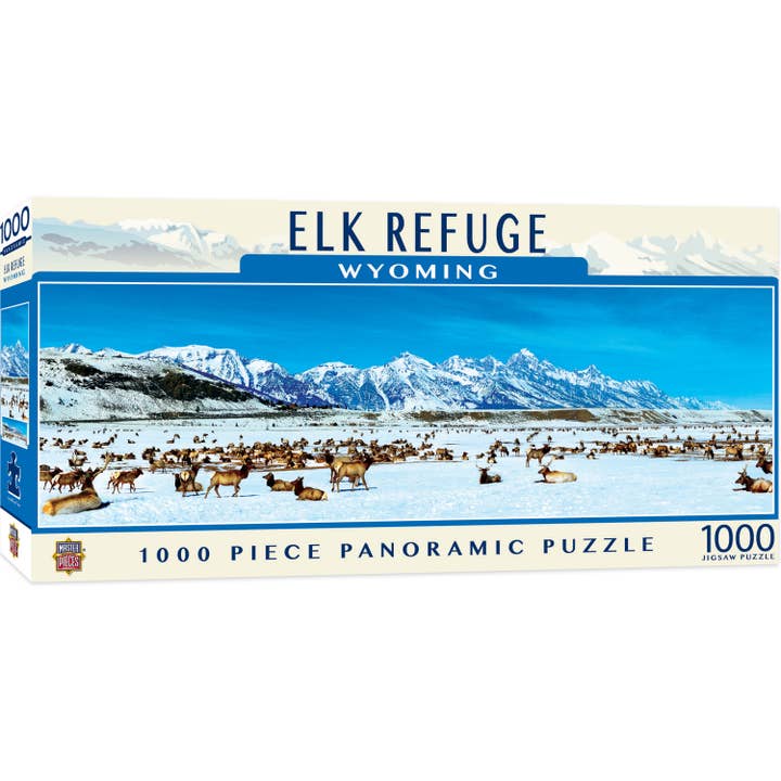 Elk Refuge 1000 Piece Panoramic Puzzle for wholesale by Masterpieces Puzzles
