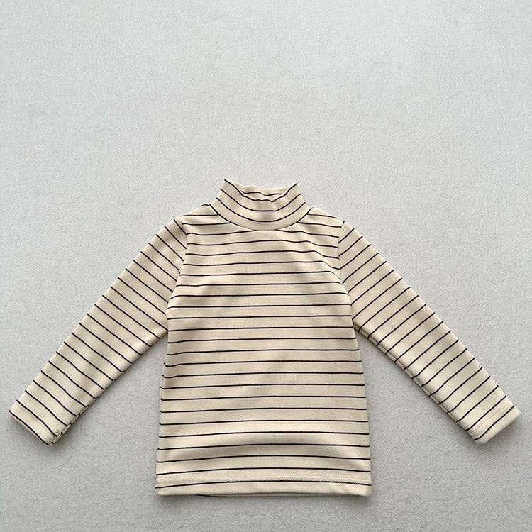 MyKids-USA® - Vente Sweat-shirt – enfant - Sweat-shirt uni à manches longues pour bébé et enfant unisexe – Haut polyvalent pour l'automne/hiver avec demi-col roulé et intérieur brossé0