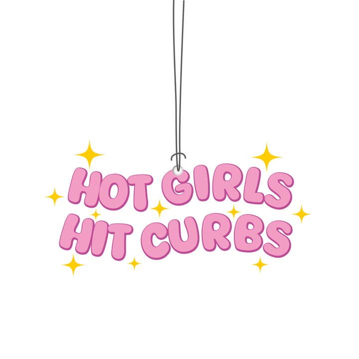 Désodorisant de Voiture Original "Hot Girls Hit Curbs" pour la vente par Really?! Air Fresheners