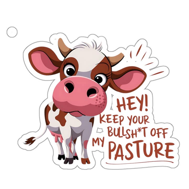 Autocolante - Vaca Ei! guarda a tua treta por atacado de Words of Ivy