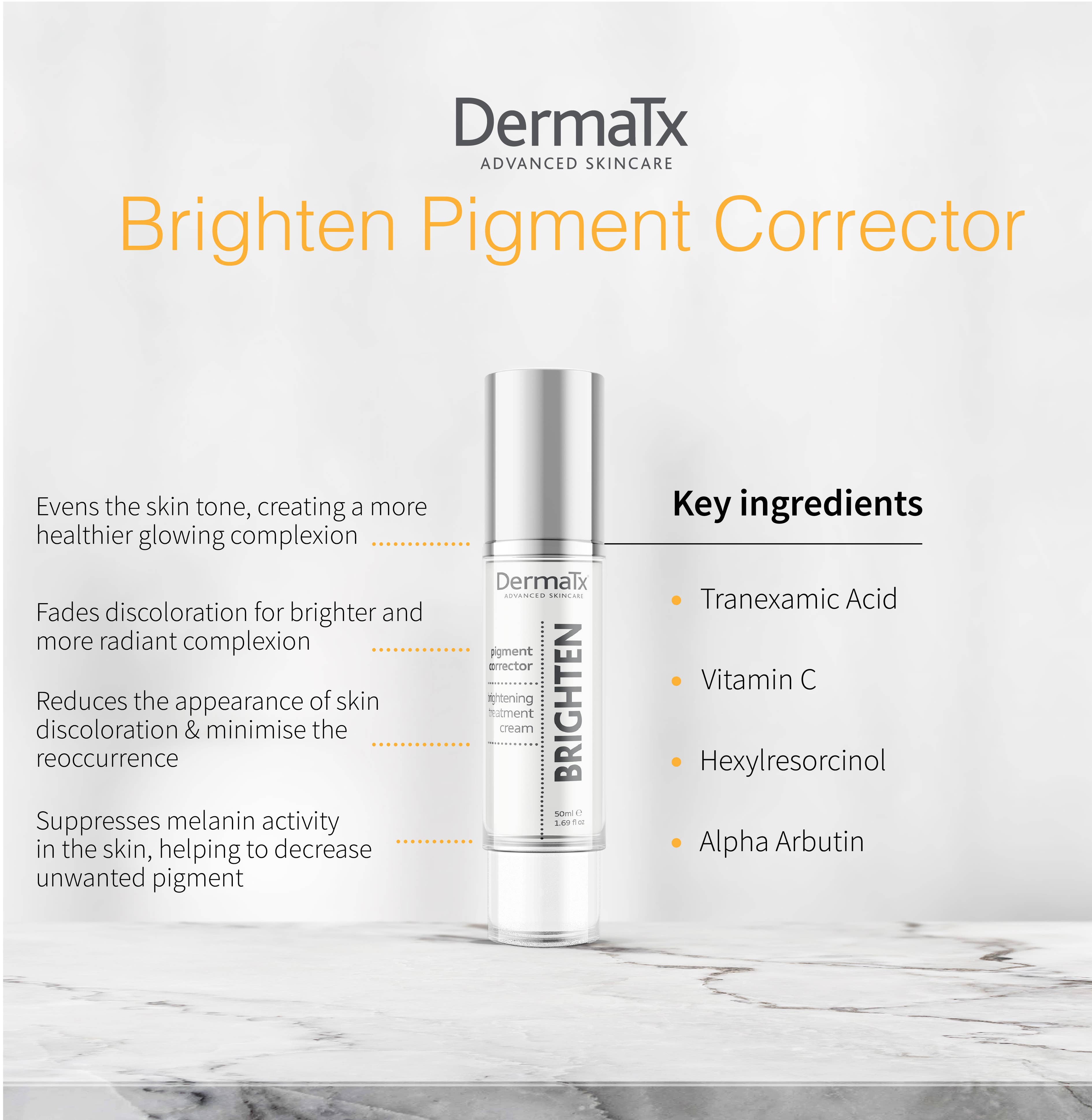 DermaTx – wholesale Facial moisturiser – Brighten Pigment Corrector 50ml1
