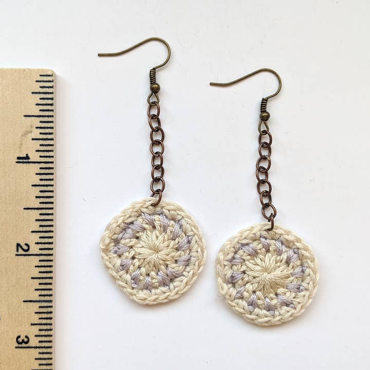 Brincos redondos de crochê artesanal por atacado de Royaboya Handmade