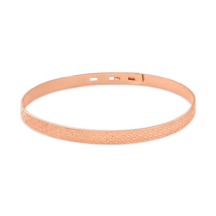Mosaique rose gold plated bangle for wholesale by Enomis