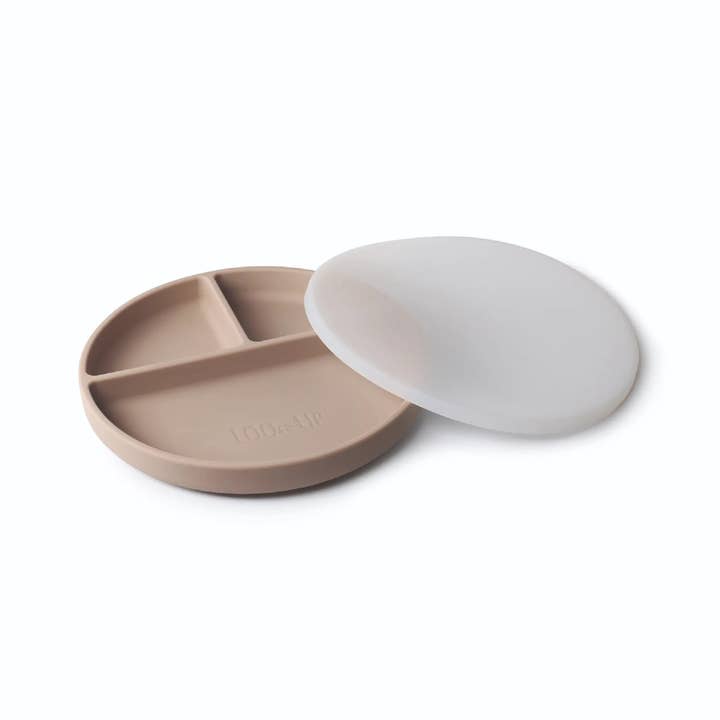 Loo.Up Italy - Wholesale Dinner Plate - Kids & Baby - Silicone pot with Vetosa and Lid - Beige -
