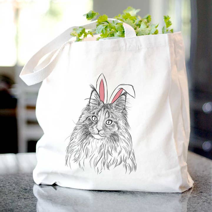 Kiki the Maine Coon Cat - Tote Bag for wholesale by Inkopious