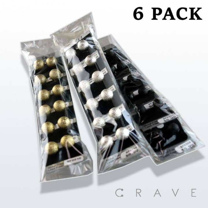 PAIR OF DEBOSSED BALL STUD EARRING for wholesale by CRAVE