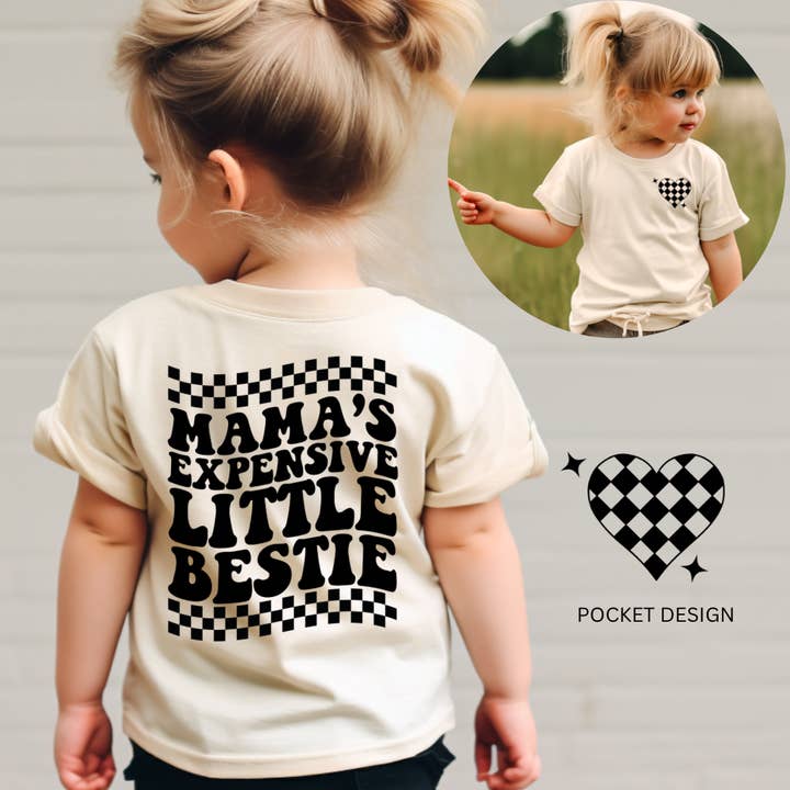 Mama's Expensive Bestie Kids Shirt for wholesale by The Countryside Cottage