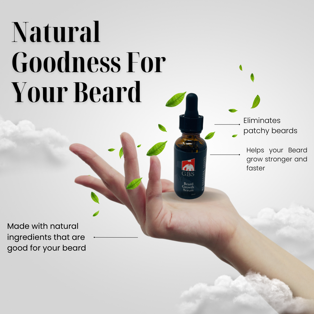 GENTS FINE GROOMING PRODUCTS - Wholesale Beard Styling Product - Men's Beard Natural Hair Growth Serum with Biotin 1 oz3