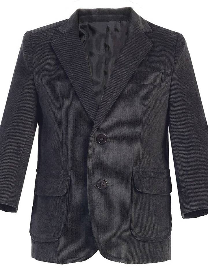 b-one inc - Wholesale Blazer - Kids - Boys' Corduroy Blazer Jacket with Elbow Patches RFL-J5021