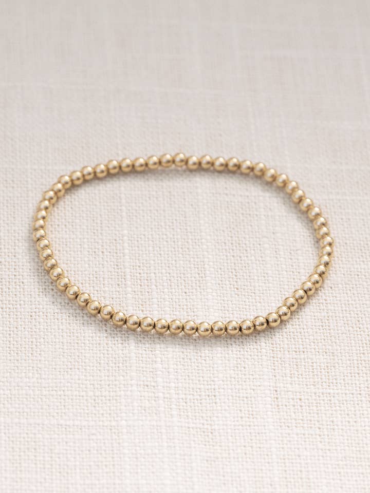 3mm gold ball bracelet for wholesale by Coast and Cove