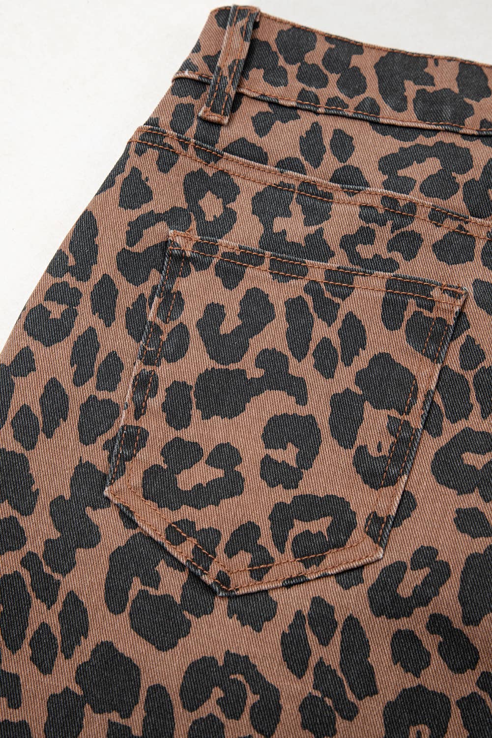 FULL TIME PURCHASE - Wholesale Skirt - Women's - Leopard Denim Frayed Split Denim Midi Skirt12