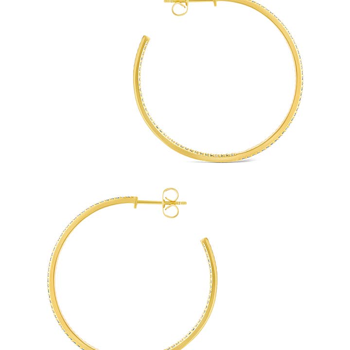 Sterling Forever - Wholesale Hoop Earrings - Velma CZ Statment Hoops4