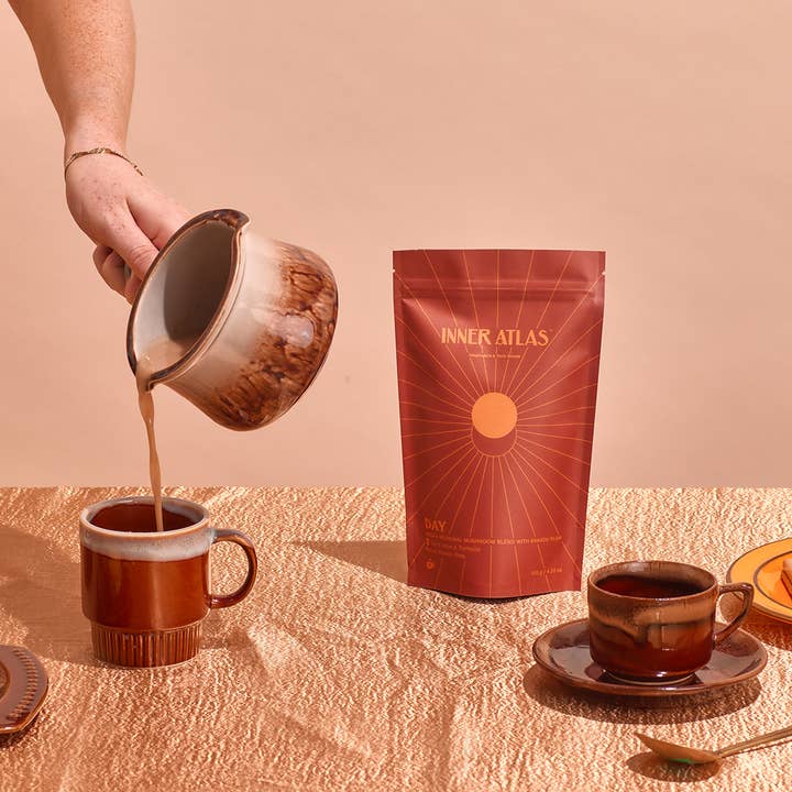 Inner Atlas - Vendita all'ingrosso Proteine/superfood in polvere - Miscela adattogena da giorno | Maca e funghi medicinali1