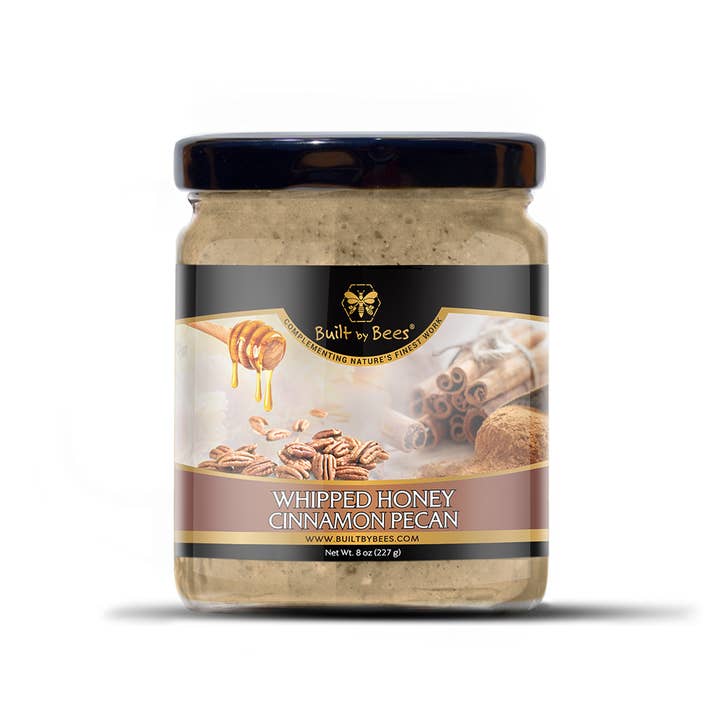 Built by Bees - Wholesale Honey - Cinnamon Pecan Whipped Honey 8 oz2