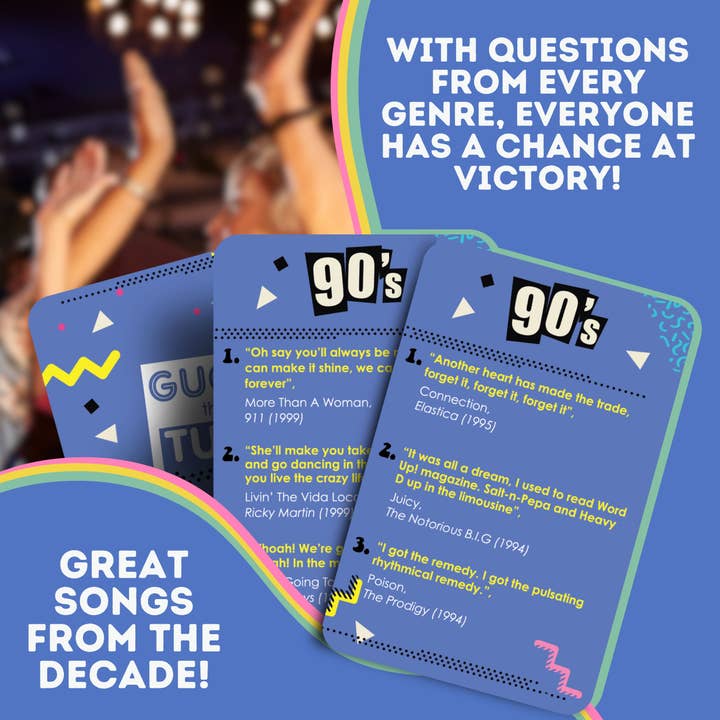 Boxer Gifts - Wholesale Card Game - Nineties Guess That Tune - Music Quiz Family/Party Card Game4