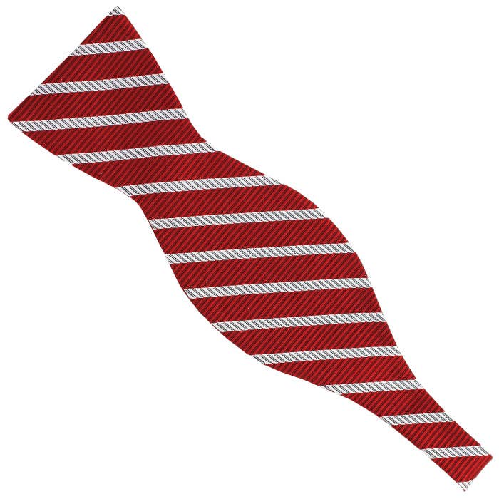 Sophos – wholesale Bow Tie - Men’s – Red Stripe Silk Self Tie Bow